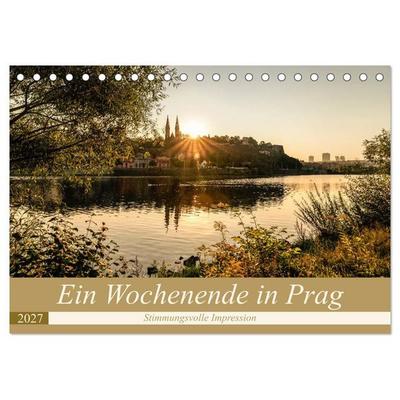 Ein Wochenende in Prag (Tischkalender 2027 DIN A5 quer), CALVENDO Monatskalender