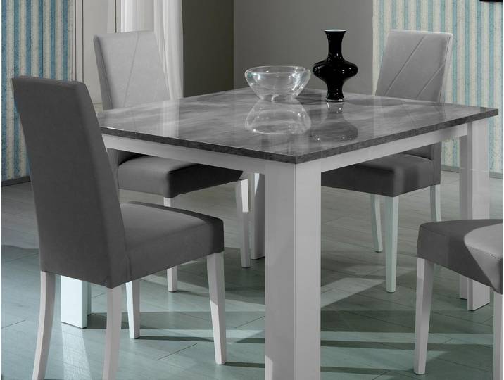 JVmoebel Esstisch Moderner quadratischer Holztisch in elegantem Grau (Packung, 1-St., Esstisch), Made in Europa