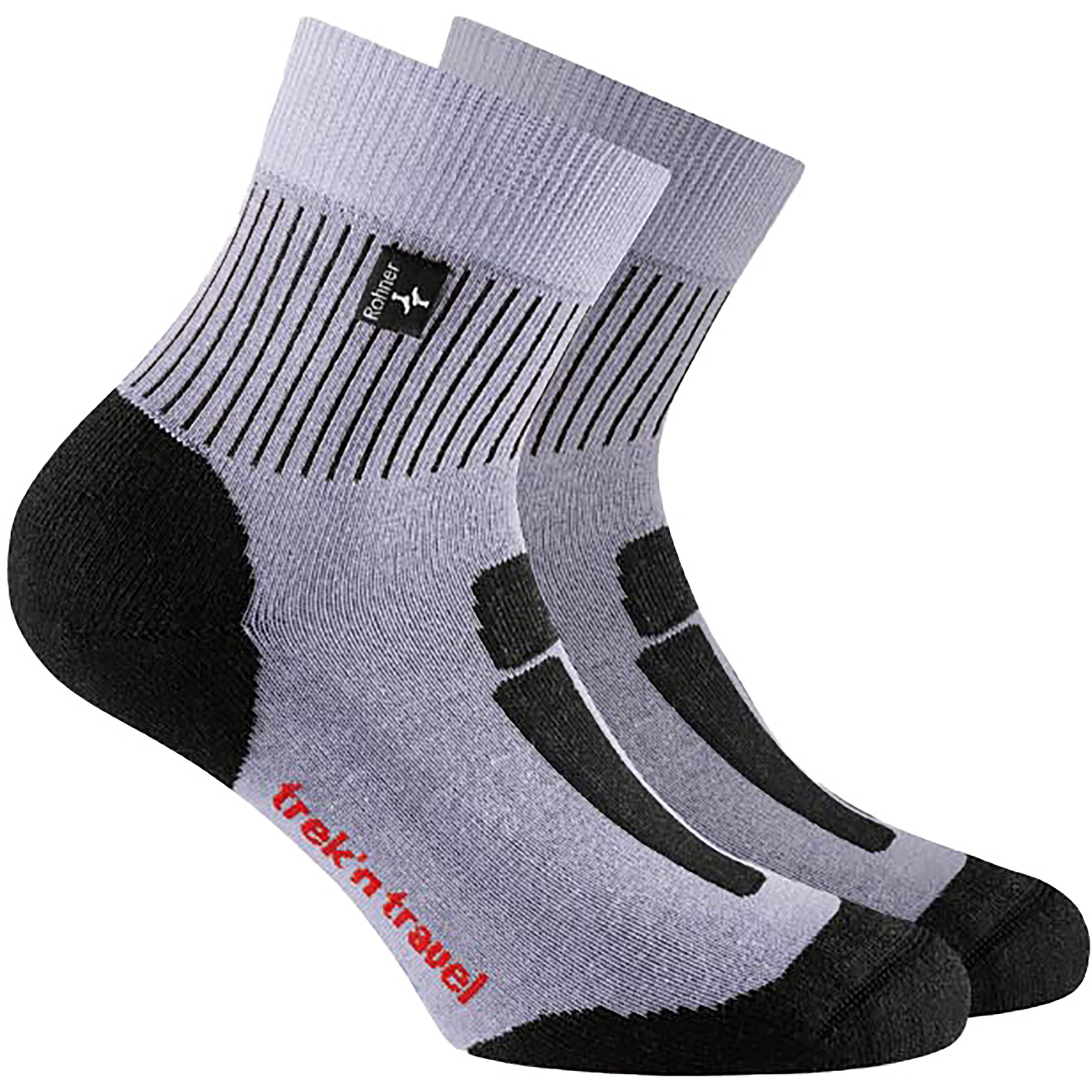 Rohner Trek'n Travel Wandersocken lila Größe 36 Camping Atmungsaktiv