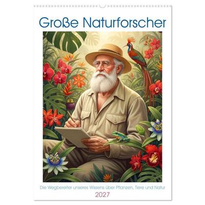 Große Naturforscher (Wandkalender 2027 DIN A2 hoch), CALVENDO Monatskalender