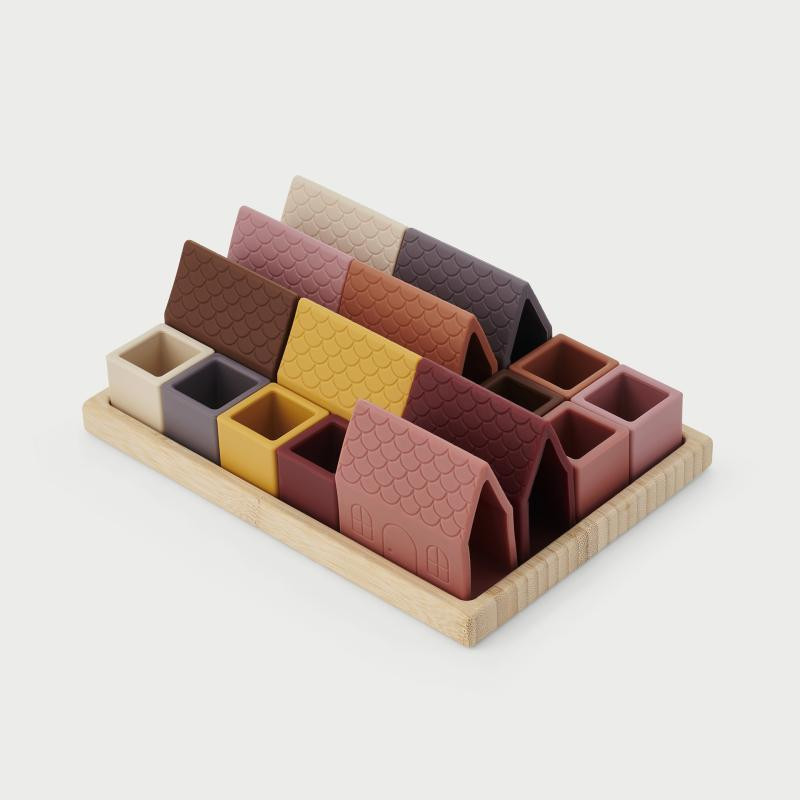 TickiT 54589 siliconen en houten product in verschillende kleuren