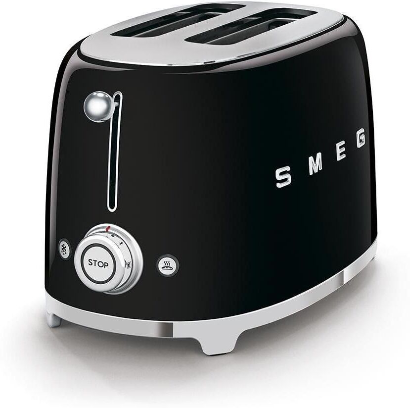 Toaster "SMEG", silber (schwarz, silberfarben), B:31cm H:19,8cm T:19,5cm, Toaster, Toaster schwarz, silberfarben Einheitsgröße