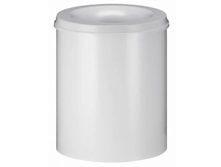 PROREGAL Selbstlöschender Papierkorb & Abfallsammler aus Metall 80 Liter, HxØ 54x47cm Weiß