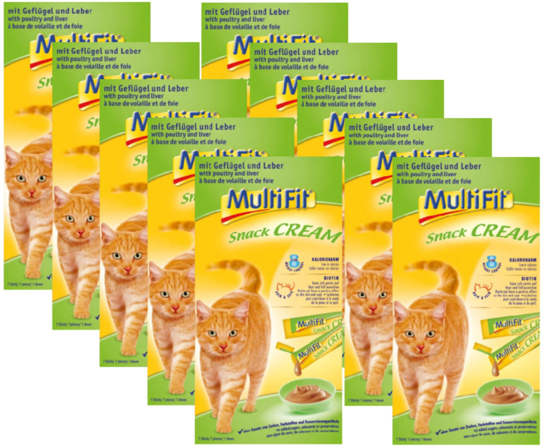 Kit Risparmio MultiFit Snack Gatto Cream 70X15G