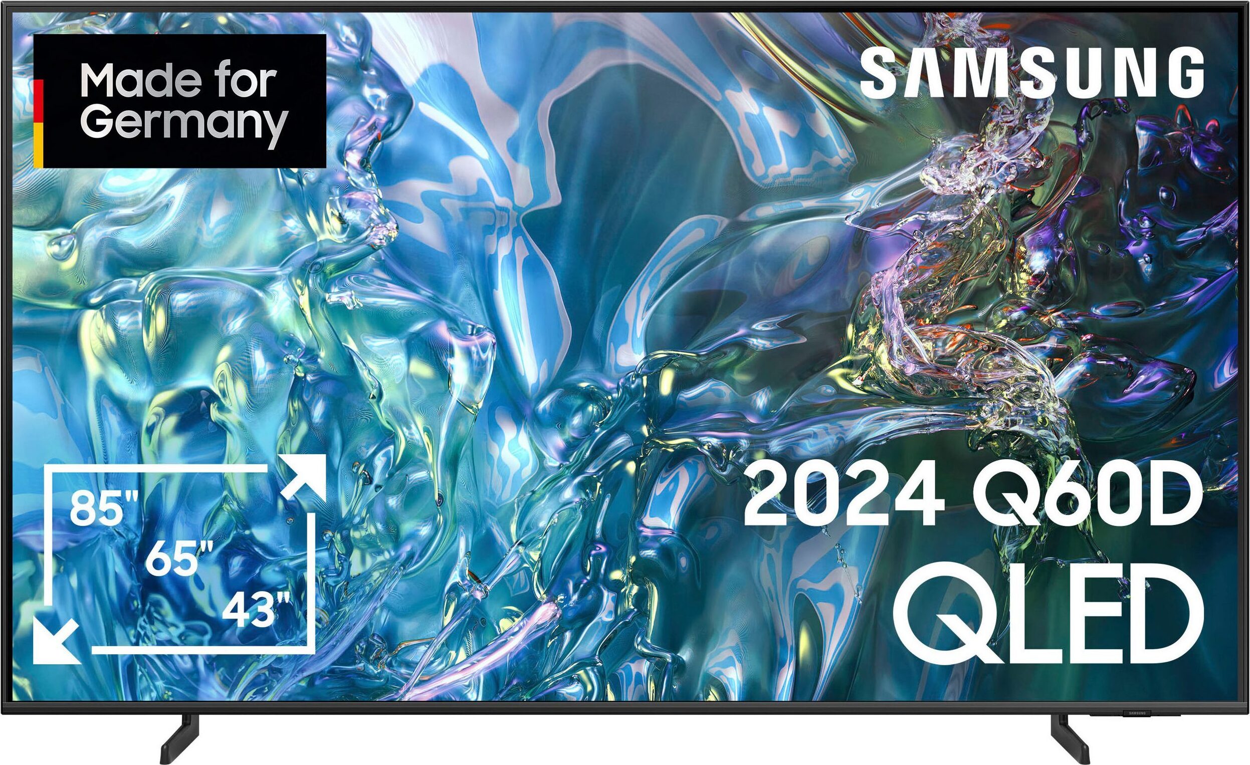 Samsung 50" QLED 4K Q60D Tizen OS Smart TV (2024), 127 cm (50"), 3840 x 2160 Pixel, QLED, Smart-TV, WLAN, Titan