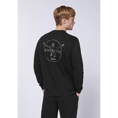 Sweatshirt CHIEMSEE, Herren, Gr. S (44/46), schwarz, 80% Baumwolle, 20% Polyester, unifarben, regular fit, Rundhals, Rippbündchen, Sweatshirts Sweatshirt, - ideal für Sport & Freizeit