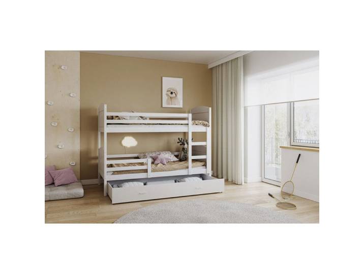 Lit Superposé Matys 80x160 tiroir Blanc - blanc