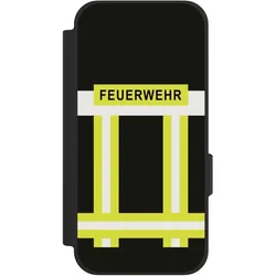 Nivocase Klapphülle für Google Pixel 10a Handyhülle aus Kunst Leder NIVOflip schwarz Beruf Feuerwehr (Google Pixel 10a), Smartphone Hülle, Schwarz