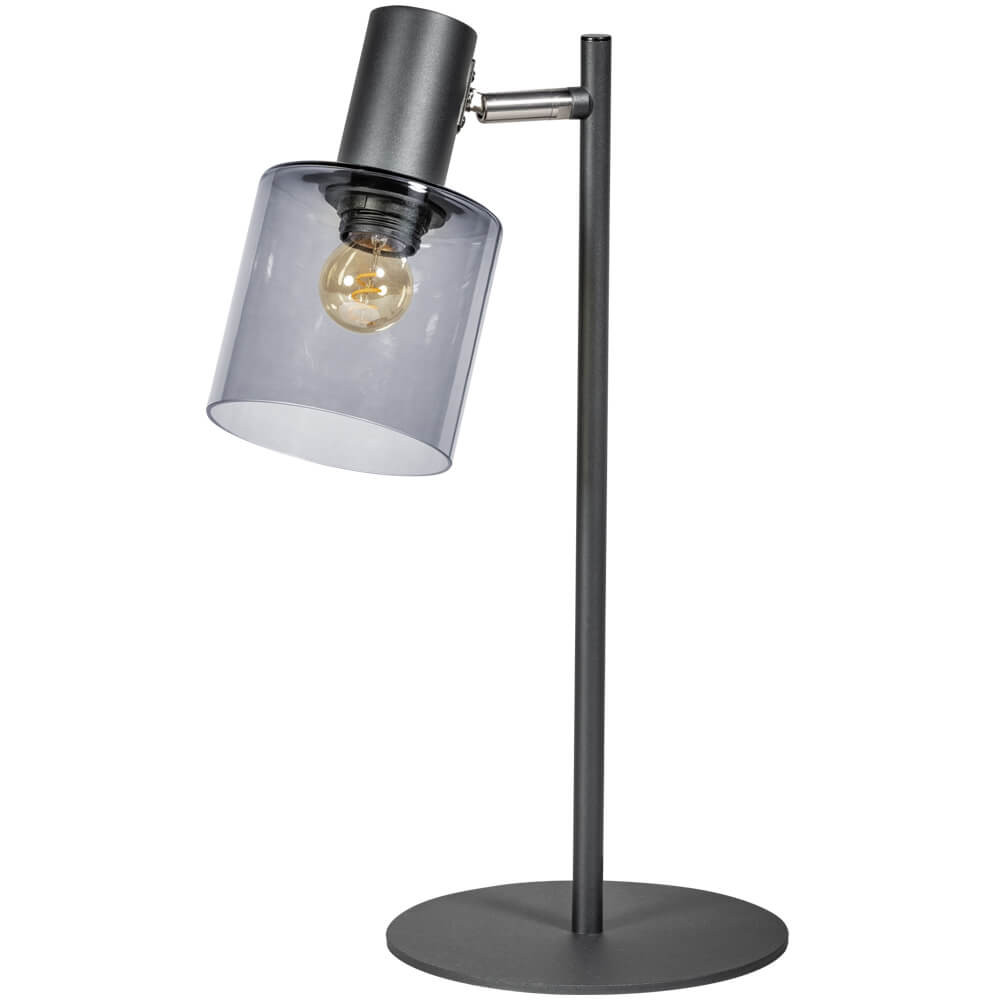 ETH Sledge Glass Tafellampje - Grijs Glas en Metaal