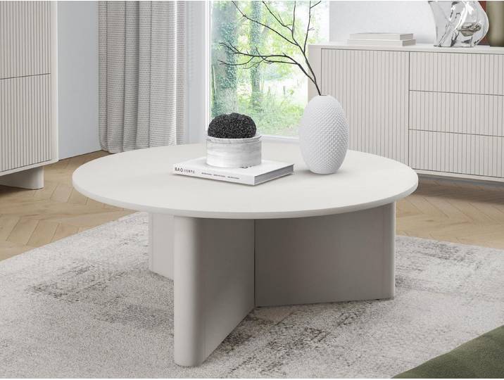Compleo Couchtisch rund Ø 100 cm AKARI Designer Wohnzimmertisch