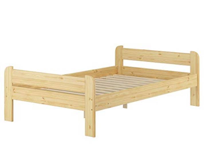 Erst-Holz®Massivholzbett Einzelbett Robust Breit 120 x 200 cm Kiefer EchtholzRollrost inkl.