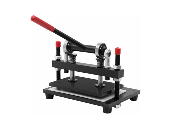 Leder Stanzmaschine,Leder Schneidemaschine,Leder Presse Manuelle, Lederschneidemaschine 2T 4409lbs 0-4in Stroke 10x6.3in Stahlplatte Cutter Werkstatt Schuhmacher DIY Industrie Nutzung