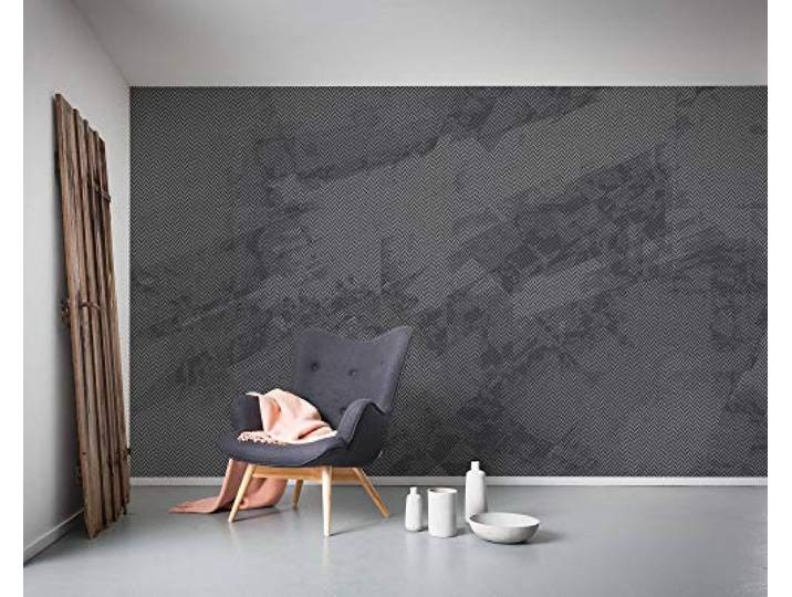 Komar Vlies Fototapete MAYA TEWWD B/W 400 x 250 cm (Breite x Höhe), Tapete, Schlafzimmer, Wohnzimmer, Flur, Design, Dekoration, Wanddeko