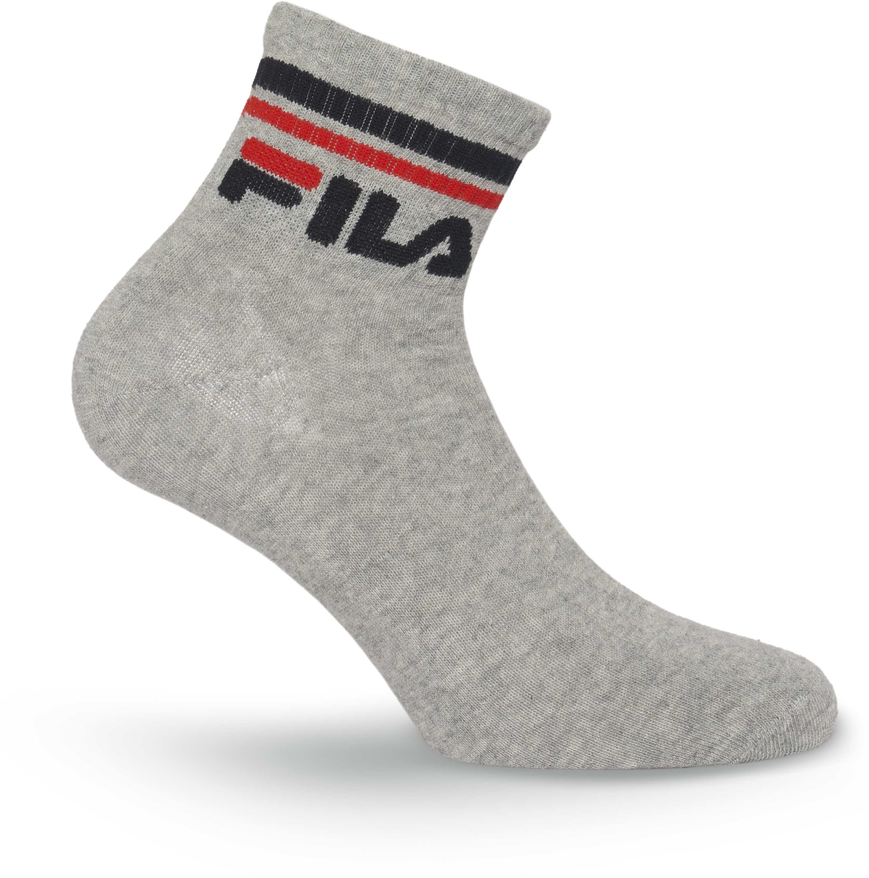 Kurzsocken FILA, Herren, Gr. 43-46, grau melange, Baumwollmischung, elastisch, Socken Kurzsocken grau melange 43-46