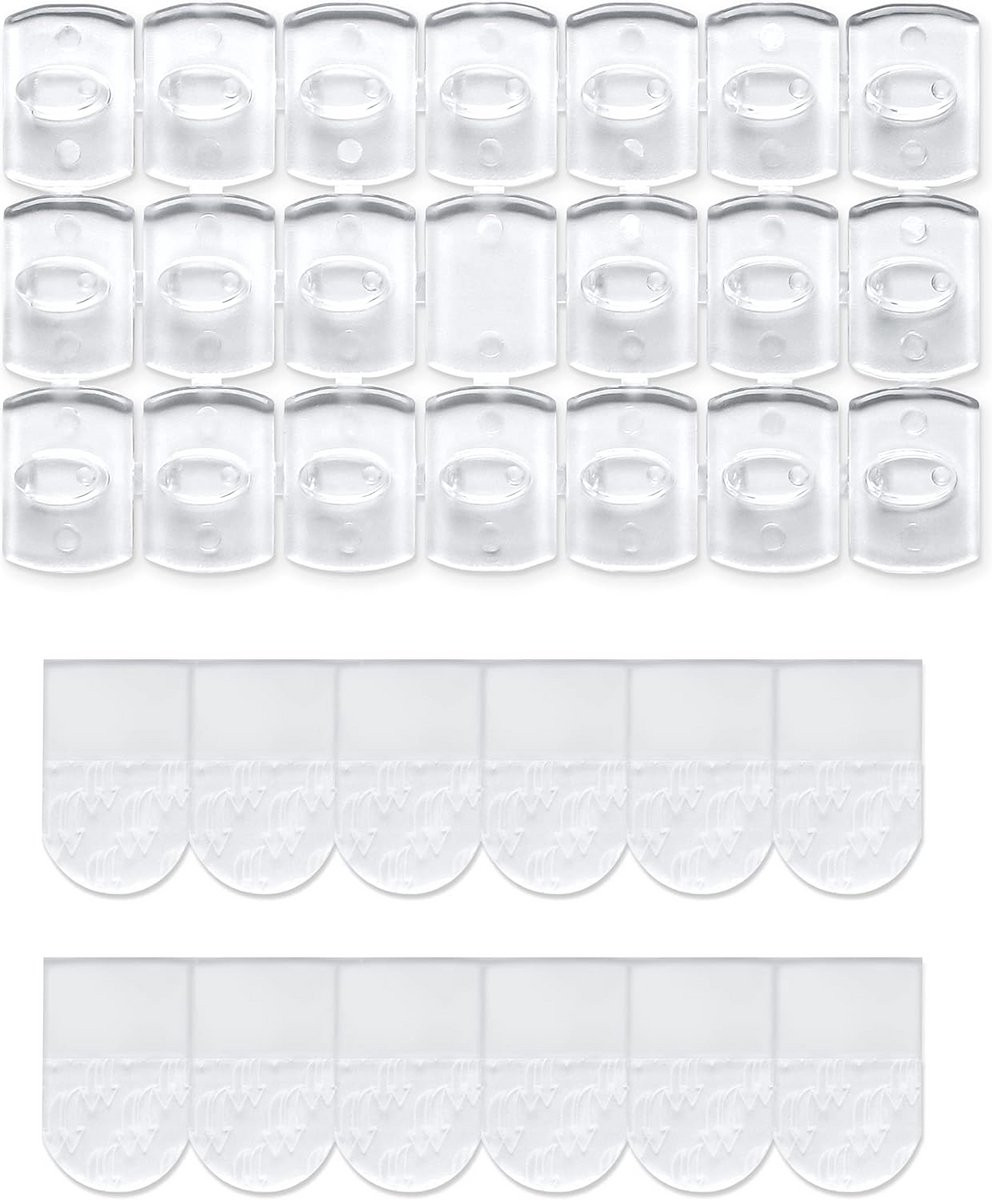 100 Zelfklevende Mini Clips met 120 Strips voor Ophangen - Helder en Schadevrij