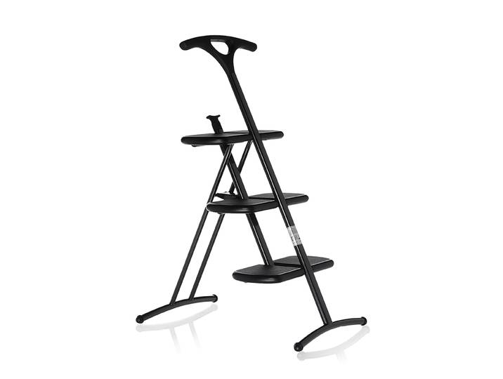 KARTELL escabeau TIRAMISU' (Gris foncé - acier et polypropylène)