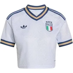 ADIDAS Damen Trikot Italien 26 Cropped Auswärts, Größe M in Grau Grau