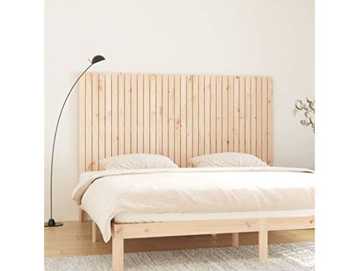 Holzbett Kopfteil aus massiver Kiefer, Wand montiert, 204x3x110 cm, klassisches Design, perfekte Rückenstütze zum Lesen und Beobachten von TV, für Betten ohne Kopfteil.