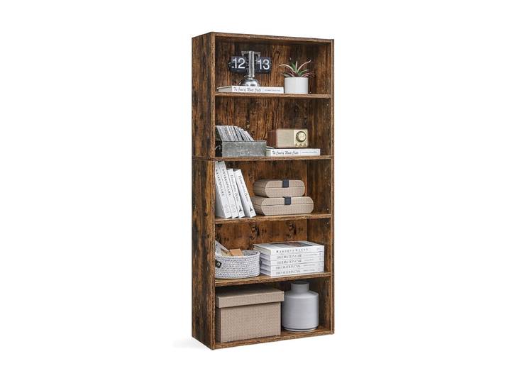 Bücherregal VASAGLE 5-stöckig , braun, B:60cm H:134cm T:24cm, Regale, Bücherregal
