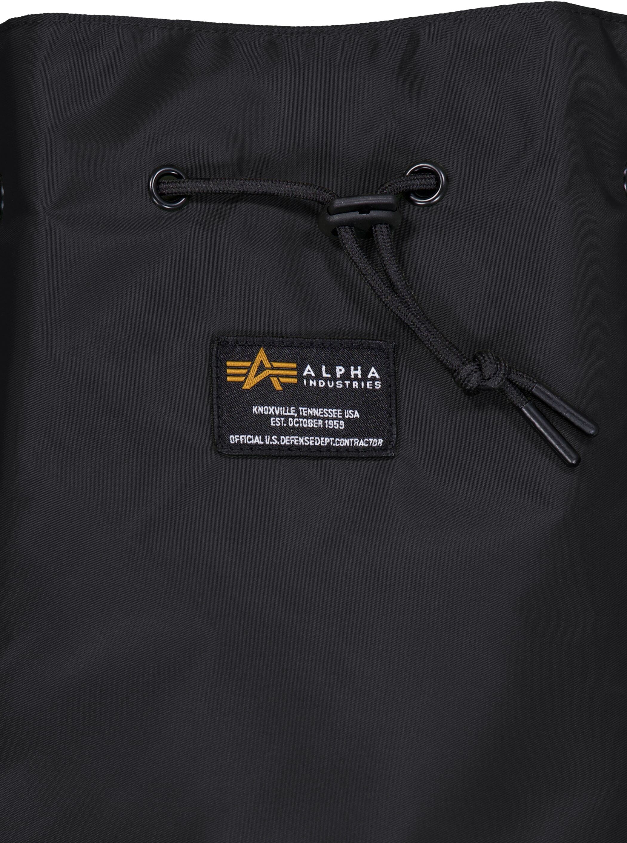 Tragetasche ALPHA INDUSTRIES "Carry Bag W", schwarz, Obermaterial: 100% Nylon. Futter: 100% Polyester, Taschen
