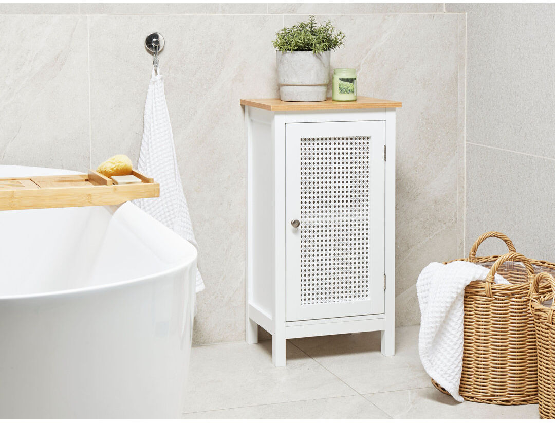 ClassicLiving Abygaelle Freestanding Bathroom Cabinet Satin 75cm H X 40cm W X 30cm D