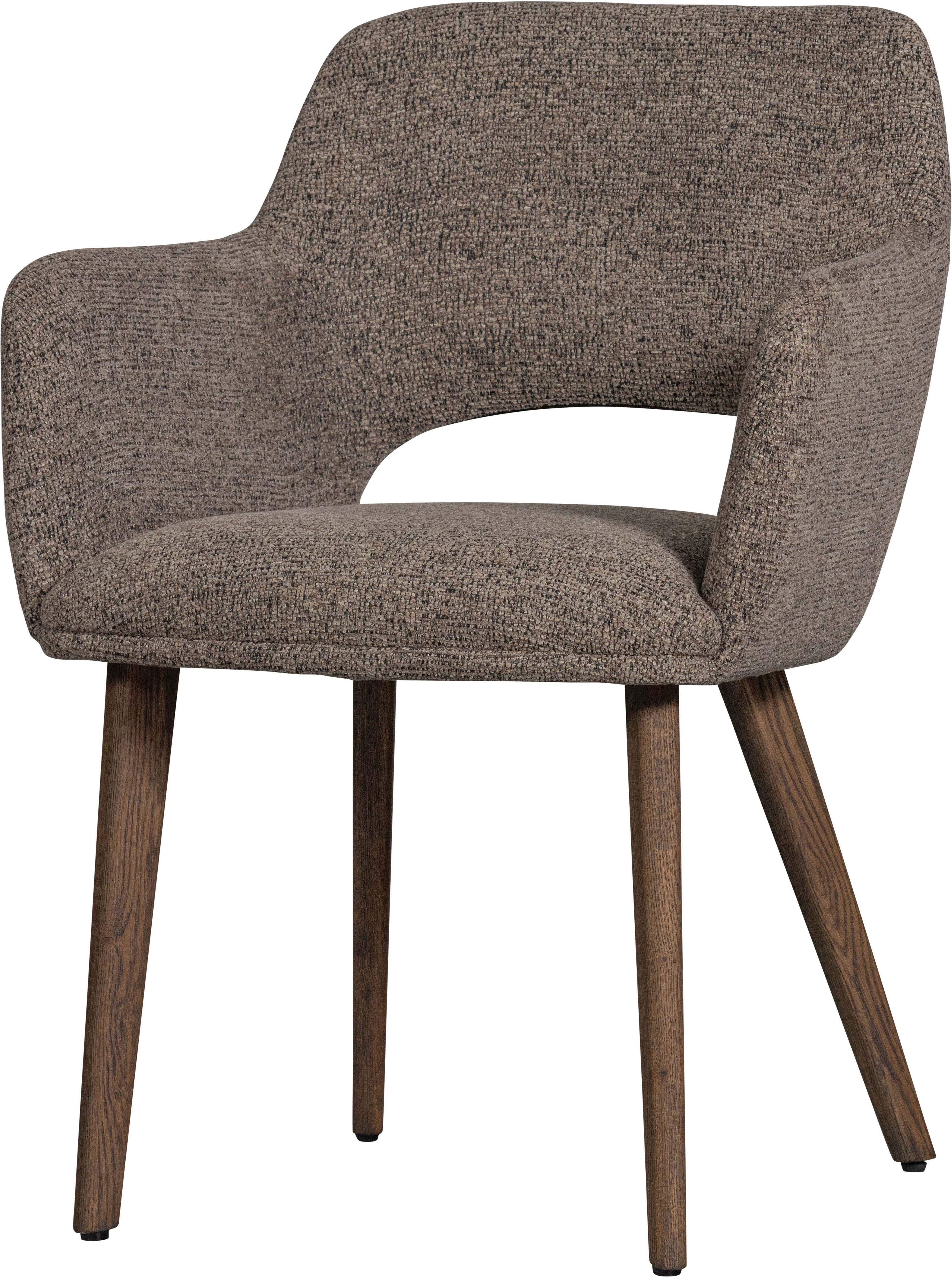 Esszimmerstuhl WOOOD, braun (taupe), H:86cm, Stühle, Esszimmerstuhl taupe B/H/T: 86cm, dunkler Fuss