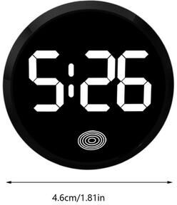 Perfect Picks Market Touch Activated Car Dashboard Clock LED Digital Car Vent Clock Waterproof Auto Time Display white