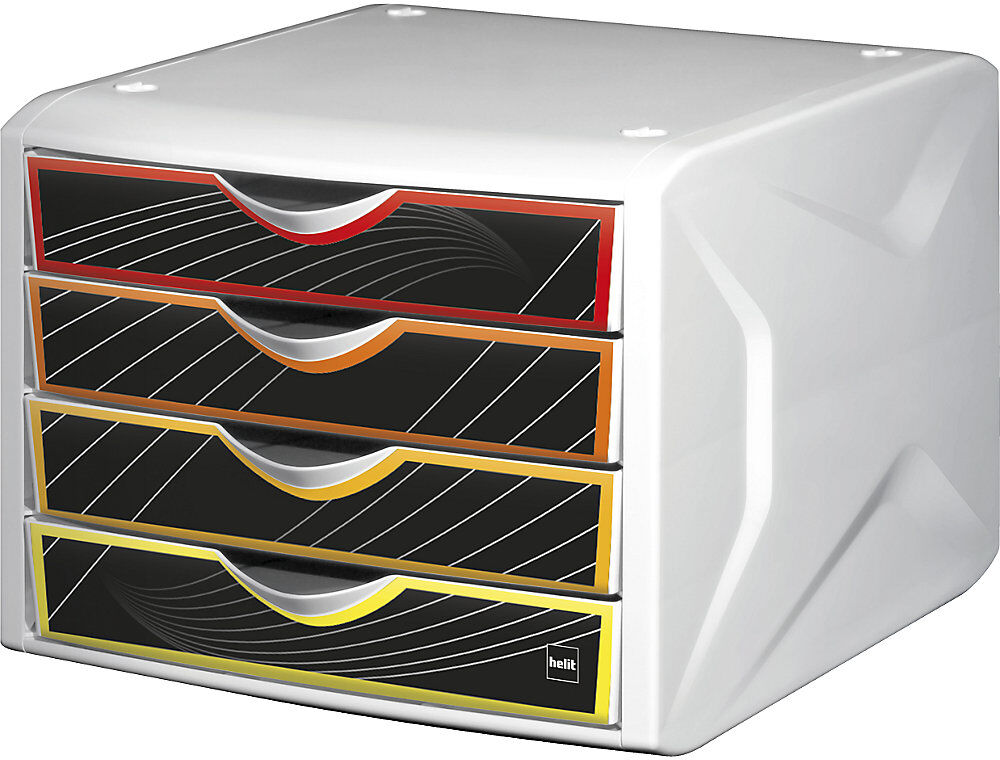 Schubladenbox, HxBxT 212 x 262 x 330 mm, VE 5 Stk, Schubladendesign priority helit