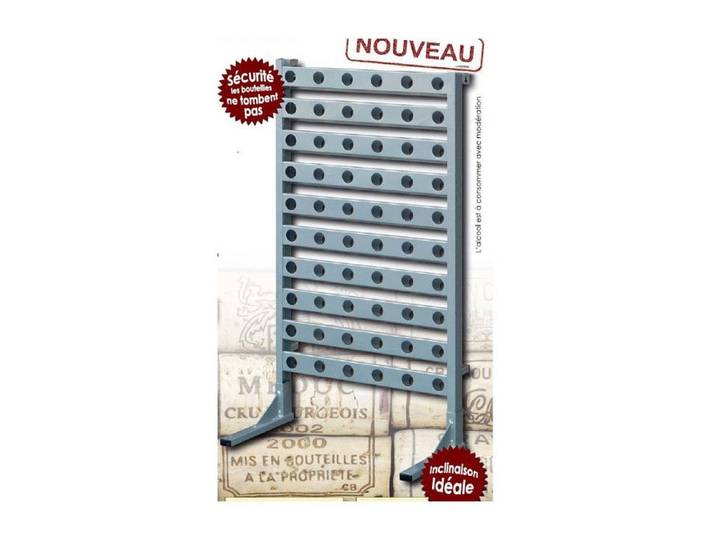 Casier de rangement Porte bouteilles - Outifrance - 36 bouteilles - Acier - Gris - 8 Kg