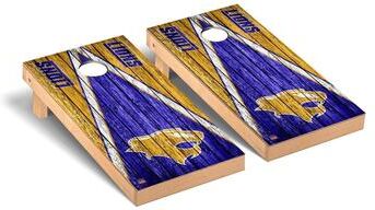 Skip's Garage Georgian Court Lions Weathered Cornhole Board Set