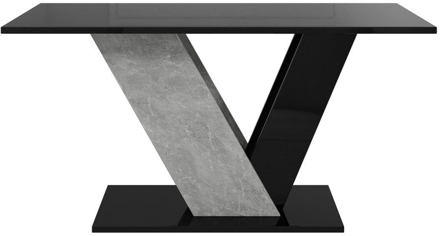 Ivy Bronx Pedestal Coffee Table Black/Grey 55cm H X 100cm W X 60cm D