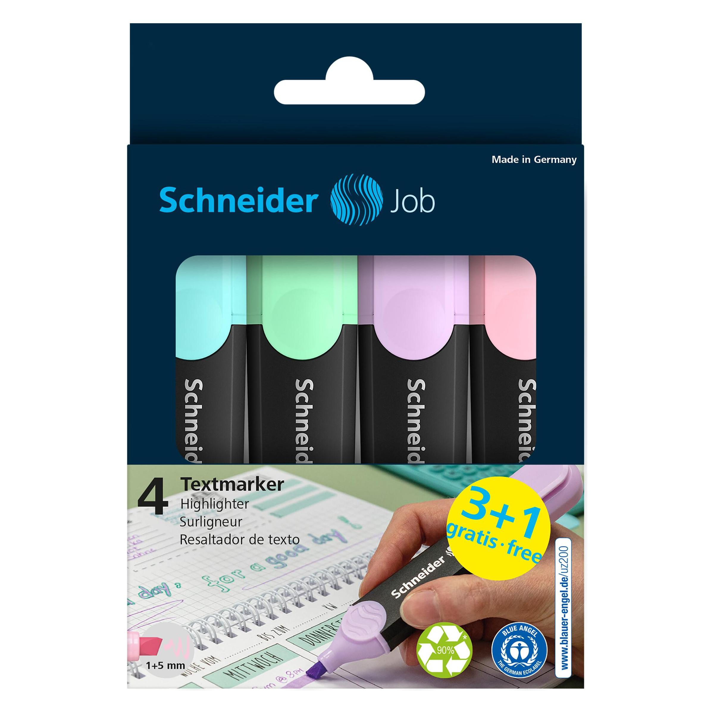 Schneider Textmarker Job Pastell (4x) (115074)