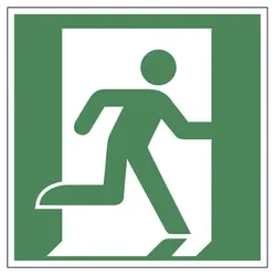 LimarLite Rettungszeichen »Notausgang rechts (nur in Verbindung mit Richtungspfeil) [E002], 20x20 cm