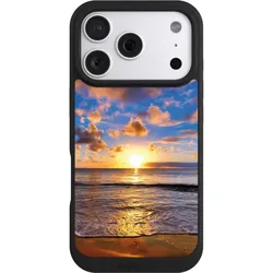Nivocase Handyhülle für Apple iPhone 18 Pro Hülle NIVOpure Case Schwarz Meer Sonnenuntergang Strand (Apple iPhone 18 Pro), Smartphone Hülle, Schwarz
