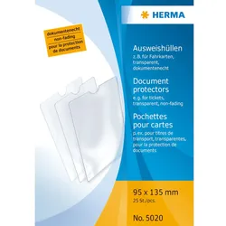 HERMA 5020 Ausweishüllen 95x135 mm für Fahrkarten