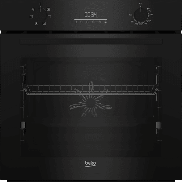 Horno - Beko BCBIE17300KSB, Multifunción, Hidrolítica, 72 l, 59.4 cm, Tecnología AeroPerfect, SteamShine, Negro