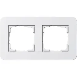 Gira Abdeckrahmen 2fach Reinweiß/Reinweiß 0212410