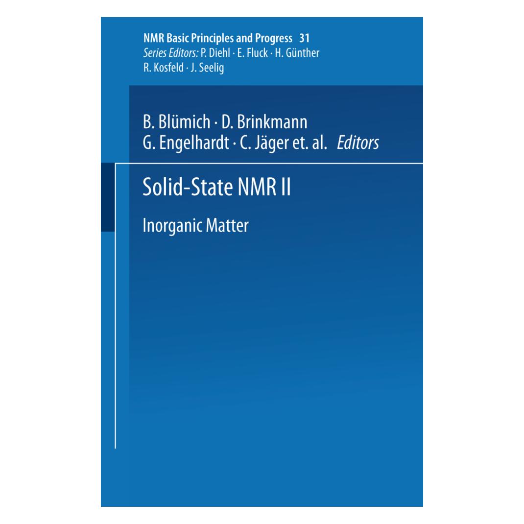 Springer Solid-State NMR II (Englisch, Softcover, B. Blümich) (55517743)
