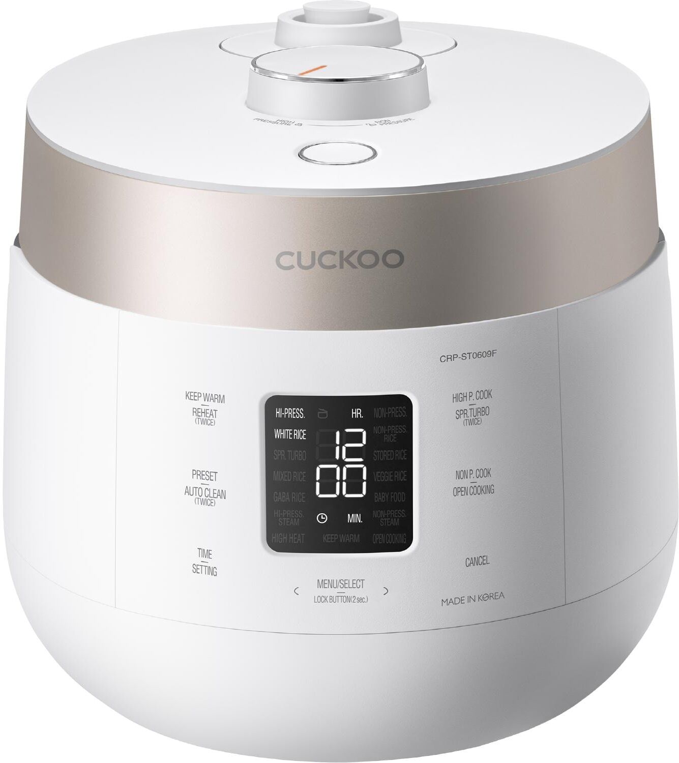 CUCKOO Reiskocher "CRP-ST0609F 45870 l", weiss (weiß), Reiskocher, Reiskocher weiß Einheitsgröße