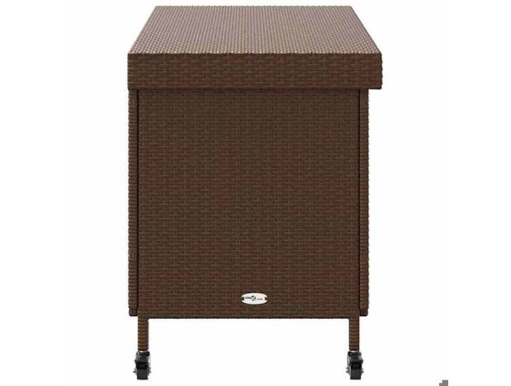 Promotion mars  * COFFRE DE JARDIN - YUNYAN - Boîte de rangement de jardin - MEUBLE JARDIN - et roues marron résine tressée _761803