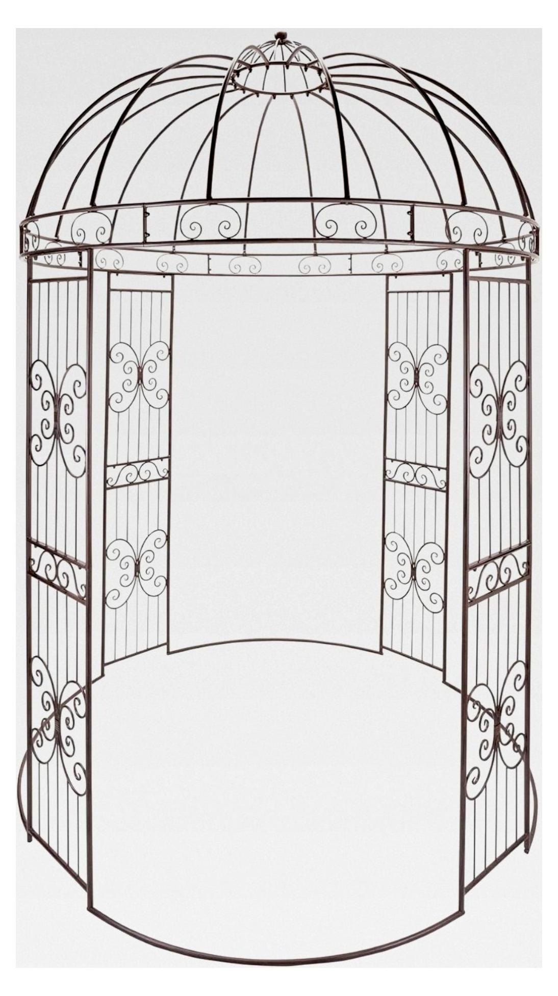 Metall-Pavillon Romance, Blickfang für den Garten, romantisch und praktisch, Größe Ø 200 x 300 cm