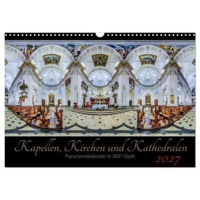 Kapellen, Kirchen und Kathedralen 2027 (Wandkalender 2027 DIN A3 quer), CALVENDO Monatskalender