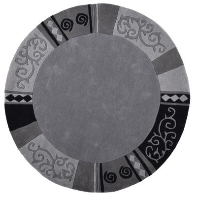 Wollteppich THEKO "Ambadi, handgetuftet", grau, H:14mm Ø:150cm, Schurwolle, Teppiche, auch in rund, Wohnzimmer