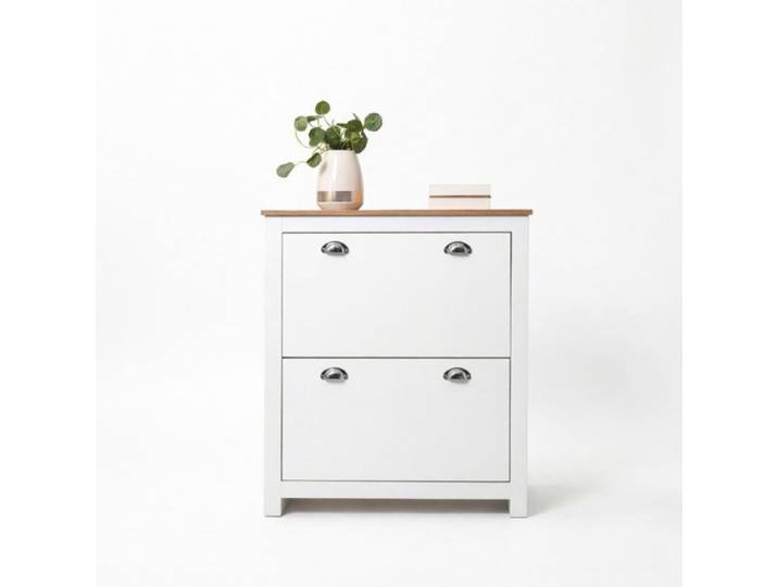 Meuble à chaussures élégant 79x23x90 5 cm armoire moderne avec 2 abattants rangement spacieux et plateau supérieur