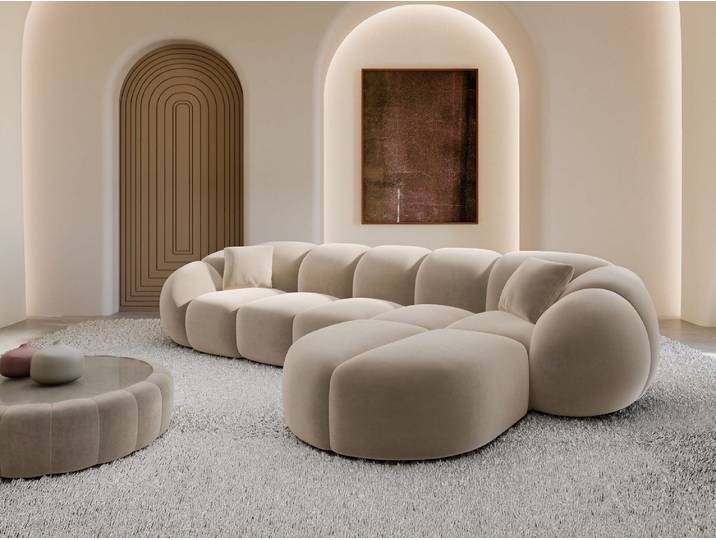 Stoff Ecksofa Valderosa L-Form