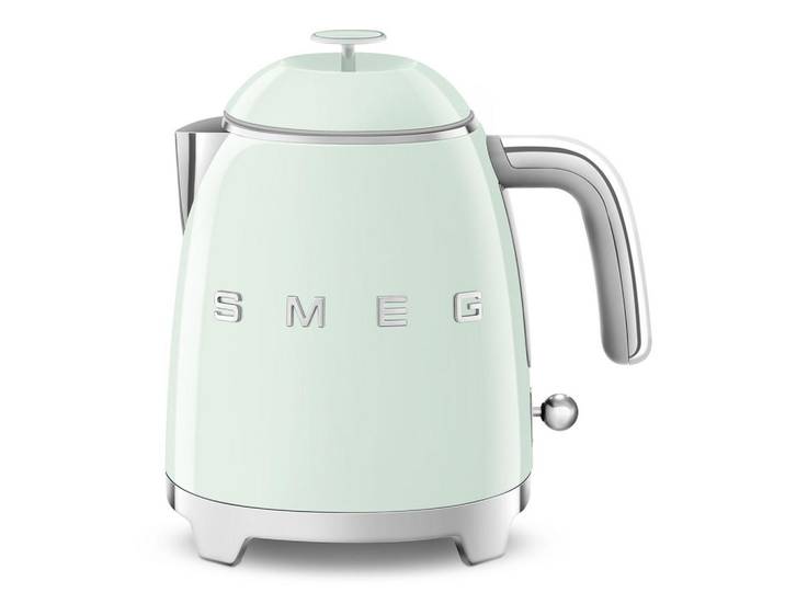 Smeg Wasserkocher, Pastellgrün, Metall, 0.8 l, 20x20x15.2 cm, kabellos, automatische Abschaltung, manuelle Abschaltung, Überhitzungsschutz, 360°-Sockel, Anti-Rutsch-Füsse, ergonomischer Griff, abgedecktes Heizelement, weit aufklappbarer Deckel, herausnehmbarer Filter, Kochgeschirr, Küchengeräte, Wasserkocher