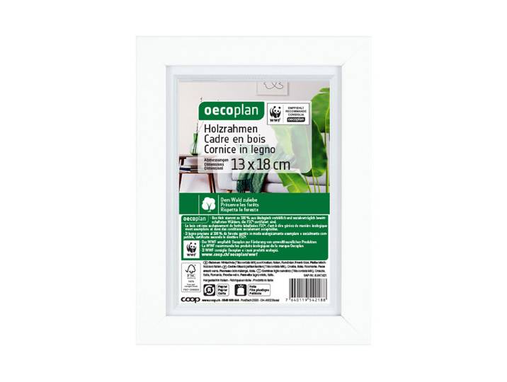 Oecoplan Bilderrahmen 13 x 18 cm Weiss Holz