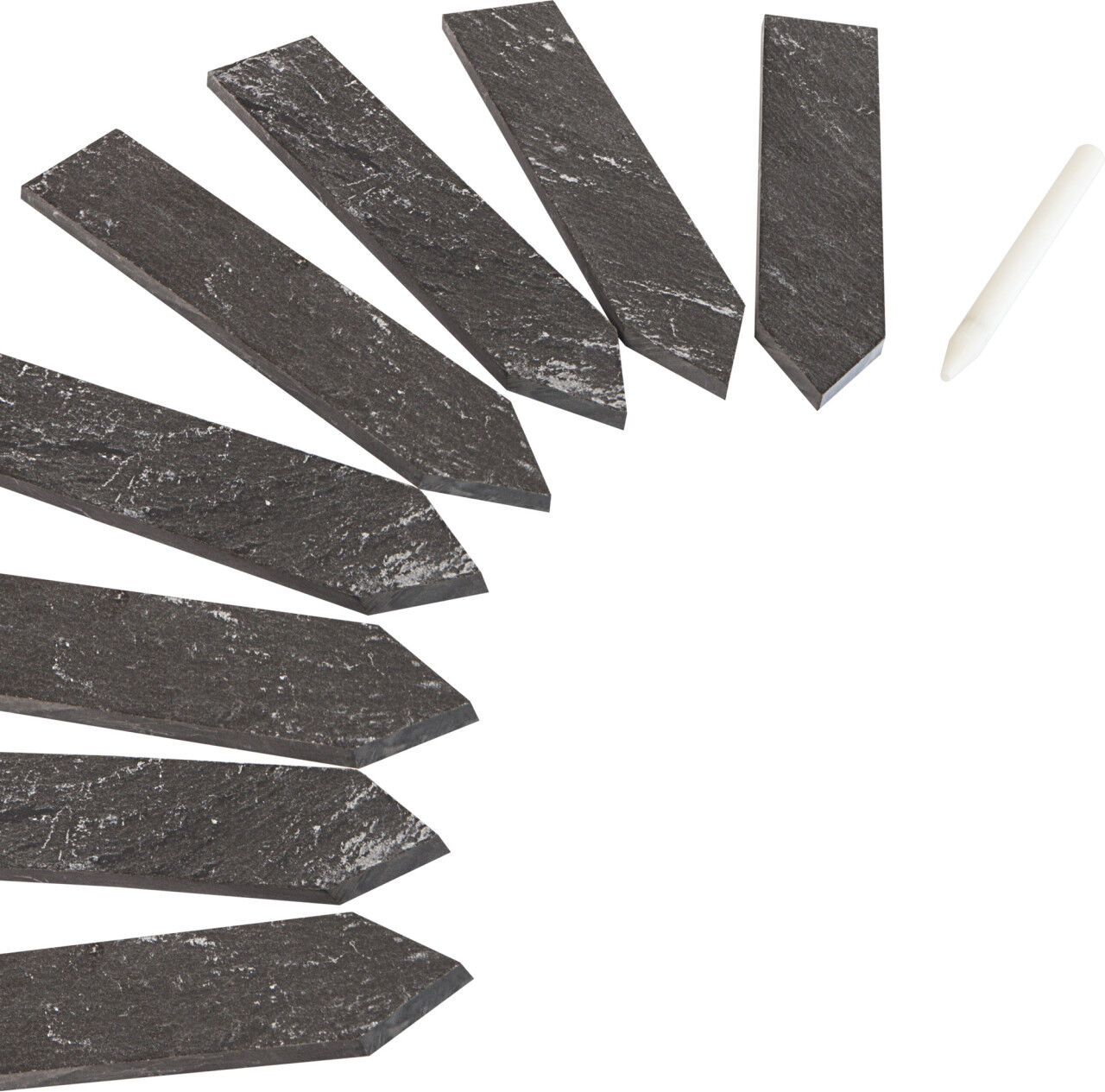 Windhager Pflanzenschilder Stecketiketten Schiefer + Kreide 12 cm - 8 Stück
