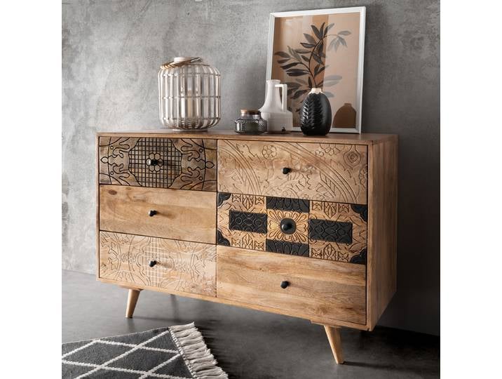 Die Faktorei Lyn Kommode Recyceltes Altholz/Mangoholz Natur