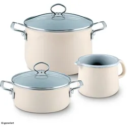 Kelomat Starterset 3-tlg, Pfannenset + Topfset, Weiss